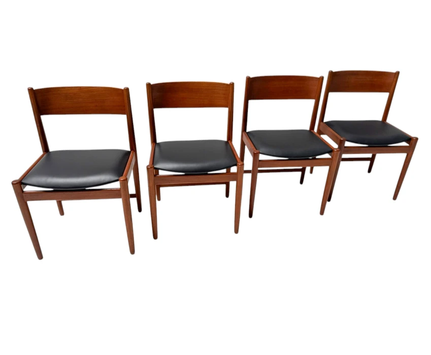 Four Mid-Century Modern Dining Room Chairs by Kurt Østervig for Sibast, 1960s